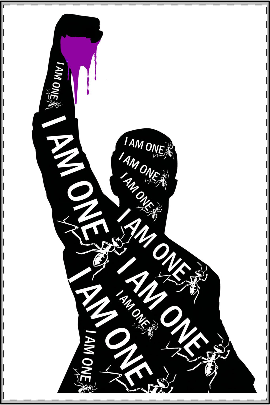 Poster — "I AM ONE" Empowerment Silhouette Art Print