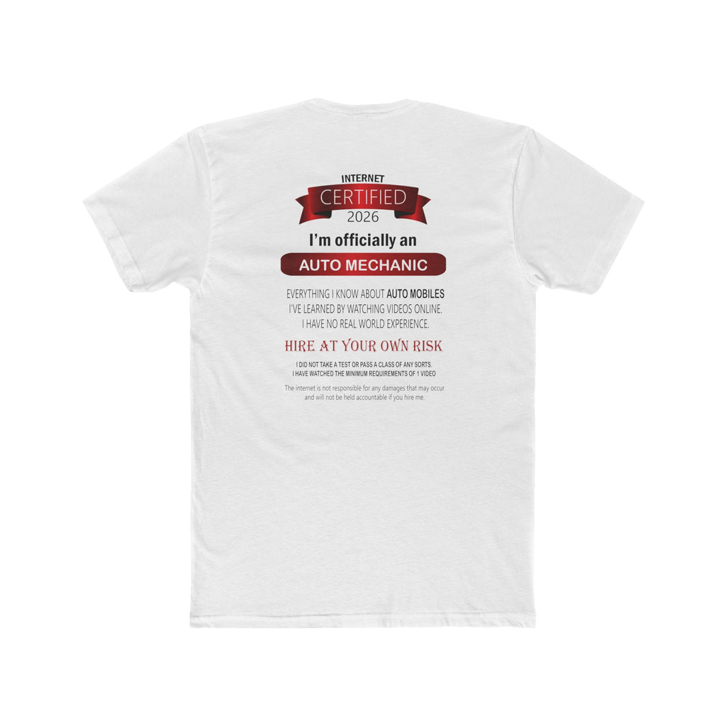 Auto Mechanic Tee — 'Certified 2026 I'm Officially an Auto Mechanic' Garage Worker Shirt