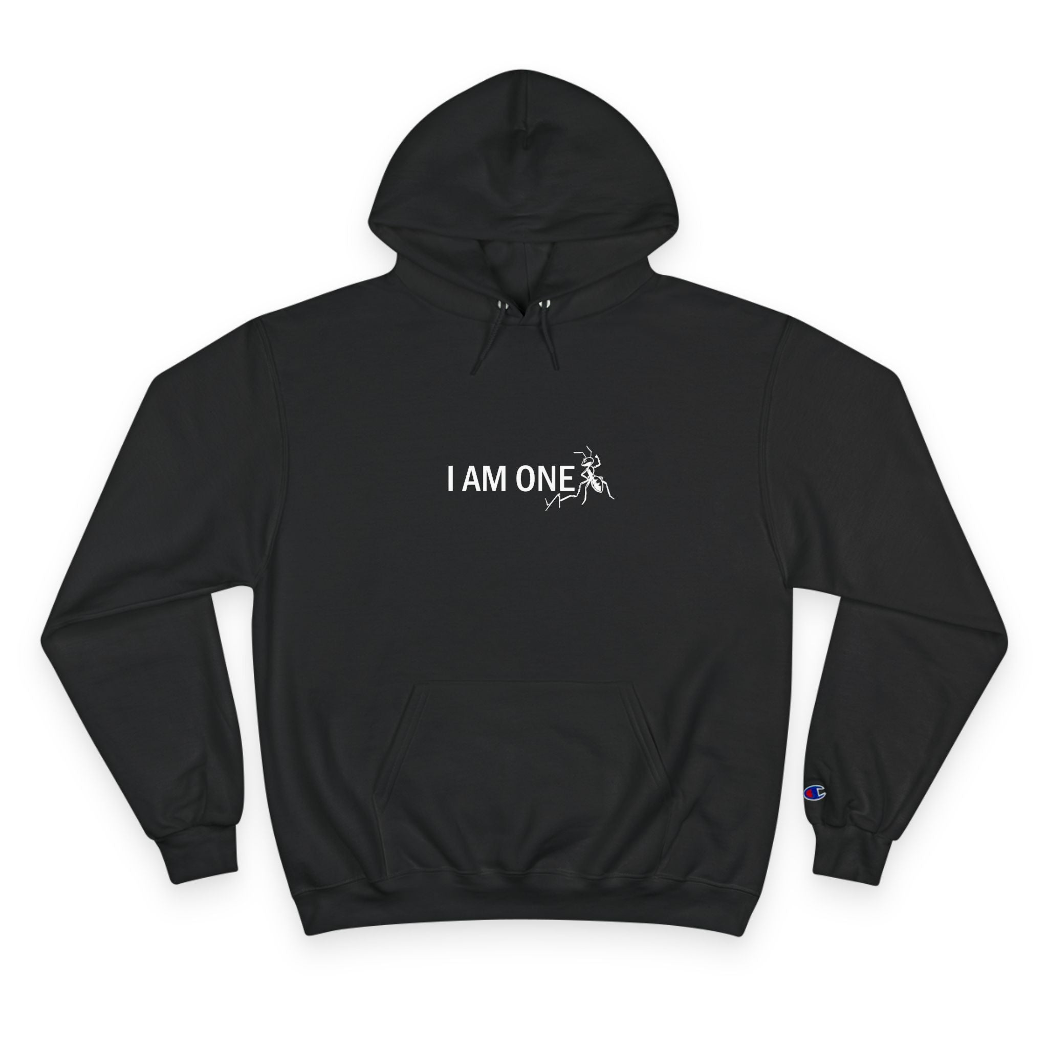 I AM ONE Champion Hoodie – Inspirational Graphic Pullover