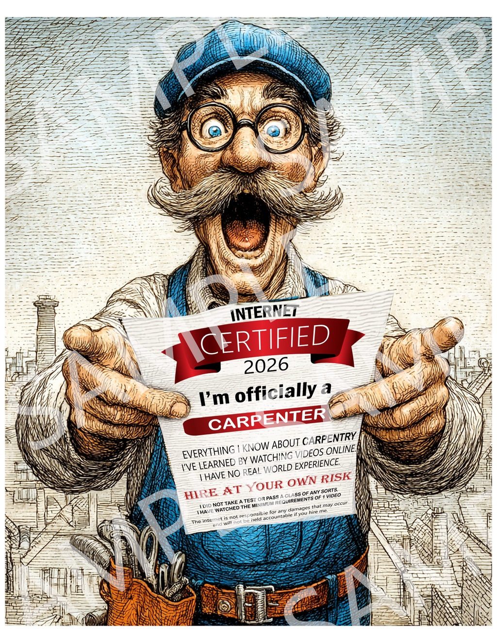 Carpenter Certified 2026 T-Shirt — "I'm officially a Carpenter" Crew Tee