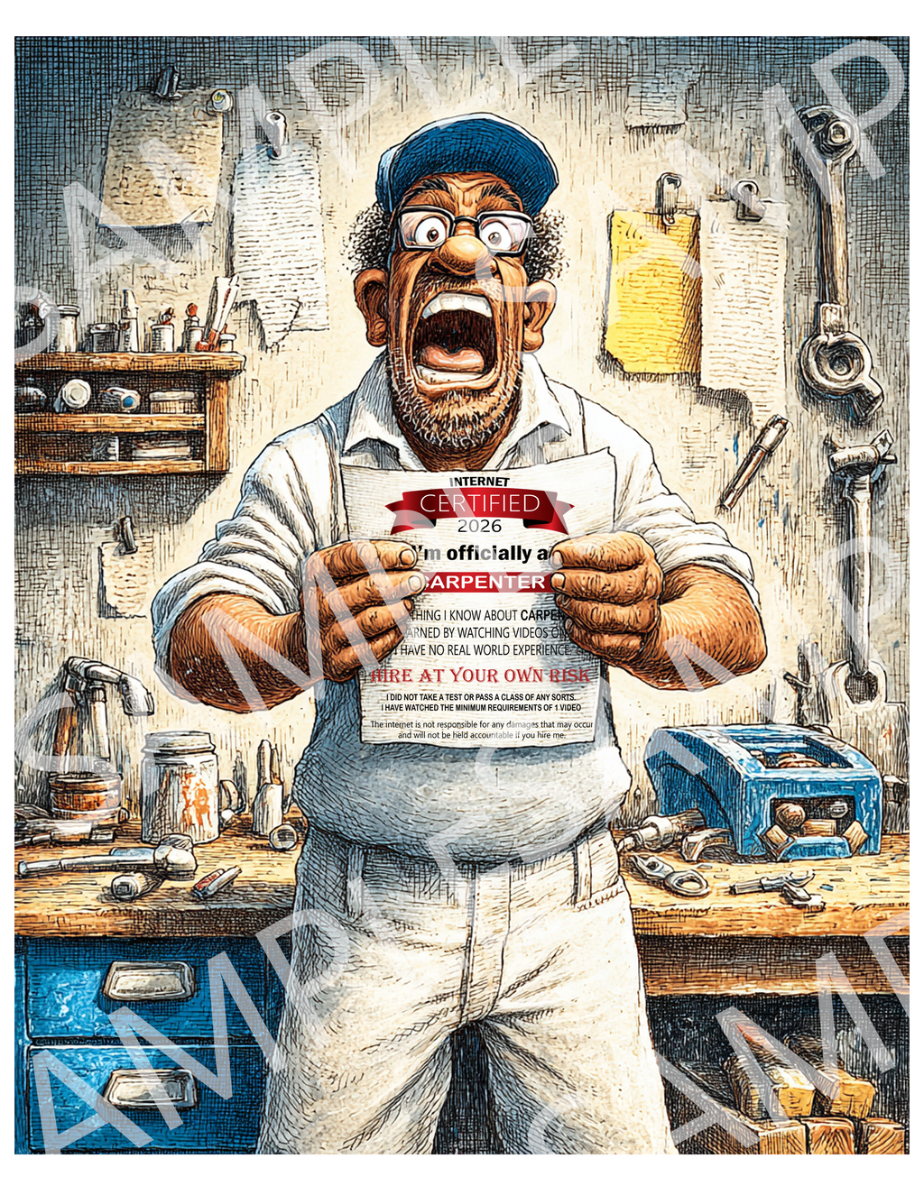 Carpenter Certified T‑Shirt – 'I'm Officially a Carpenter' Workshop Tee