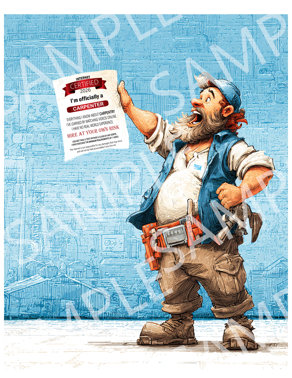Carpenter Certified T‑Shirt — “I'm Officially a Carpenter” Tradesman Tee