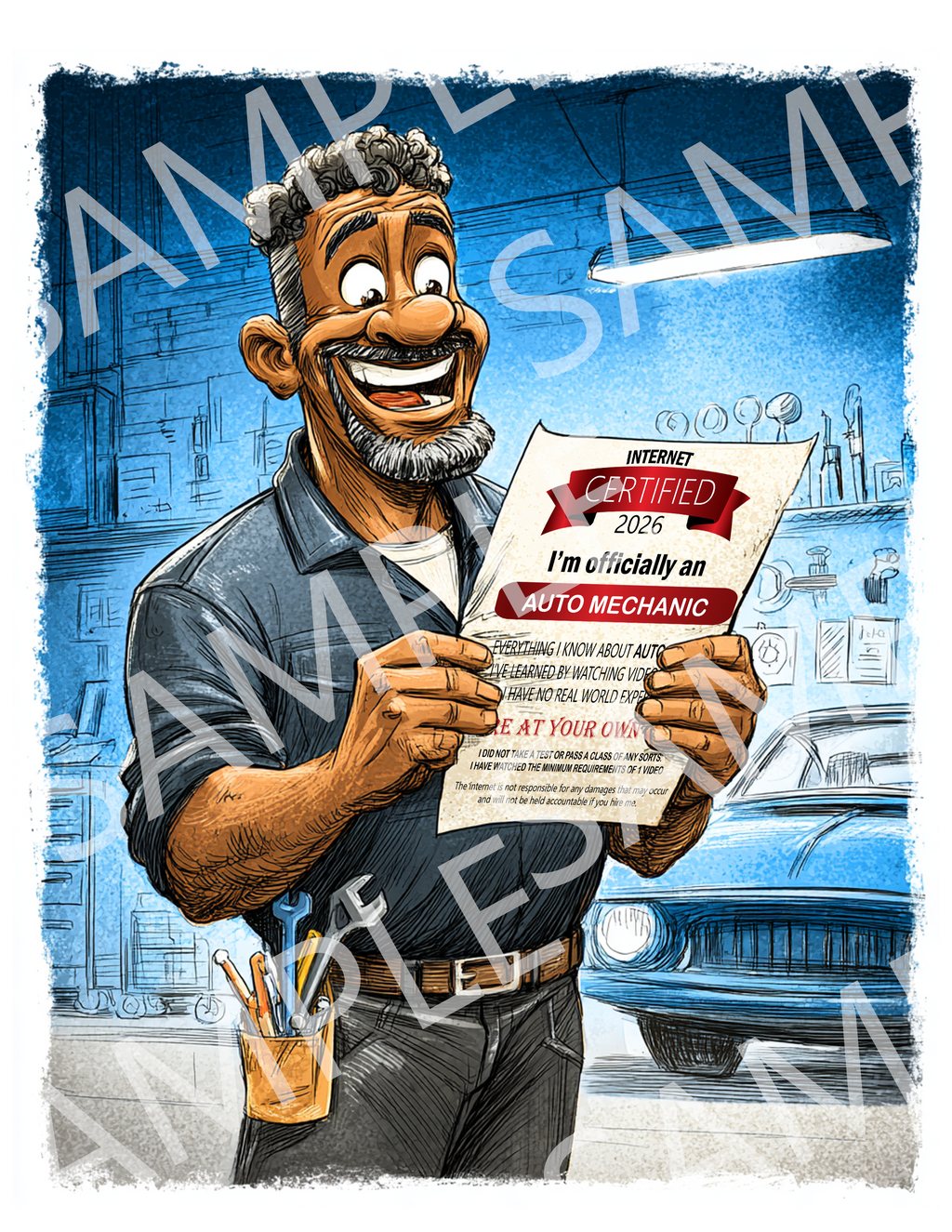 Auto Mechanic Tee — 'Certified 2026 I'm Officially an Auto Mechanic' Garage Worker Shirt