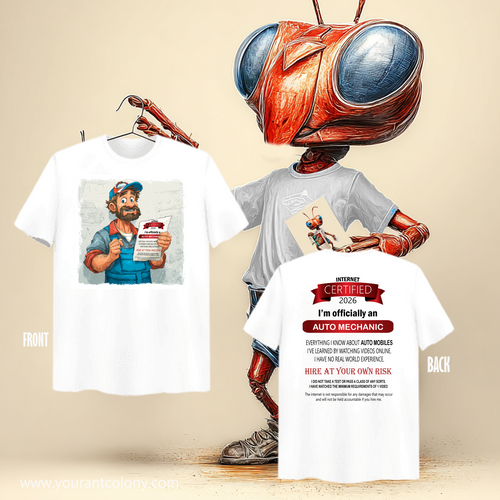 Auto Mechanic "Internet Certified" Tee