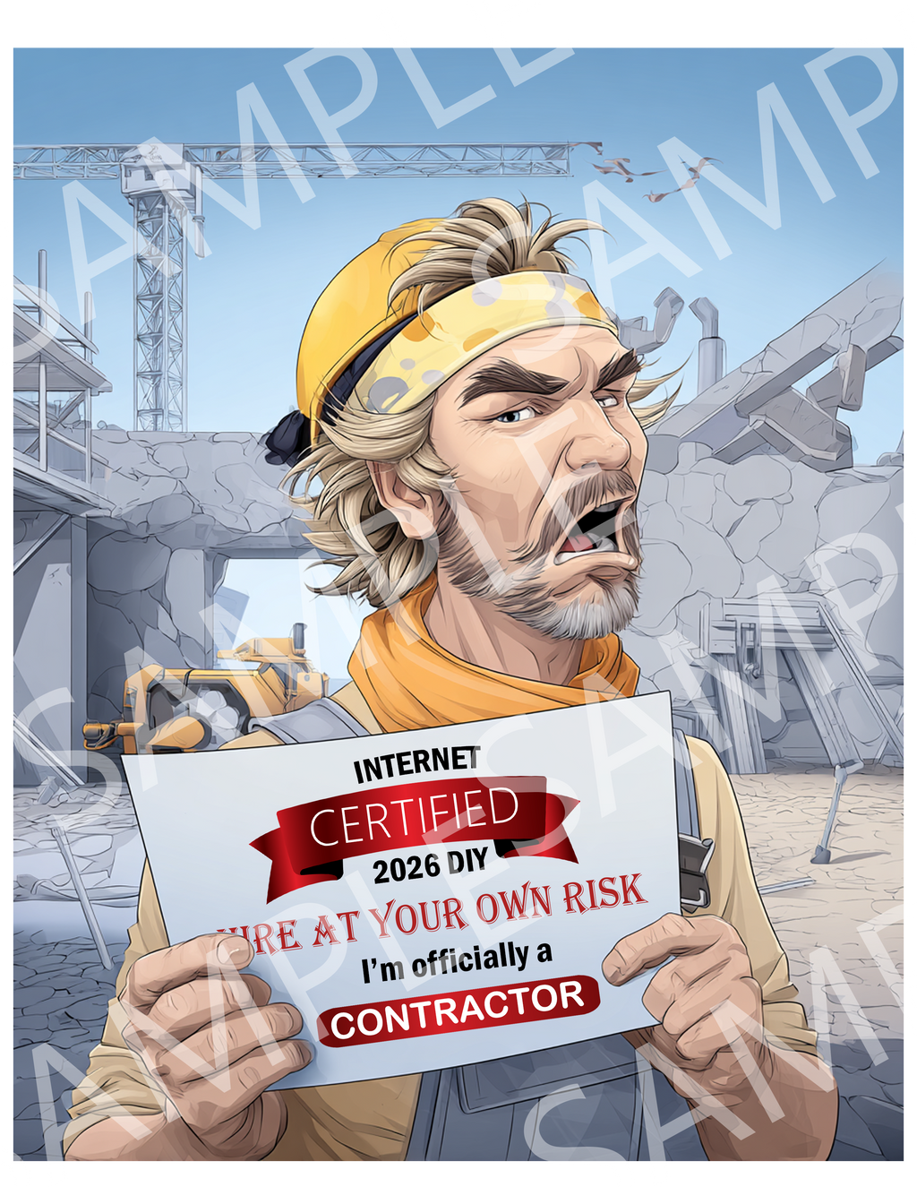 Contractor Certified T‑Shirt — 'I'm Officially a Contractor' Construction Crew Tee
