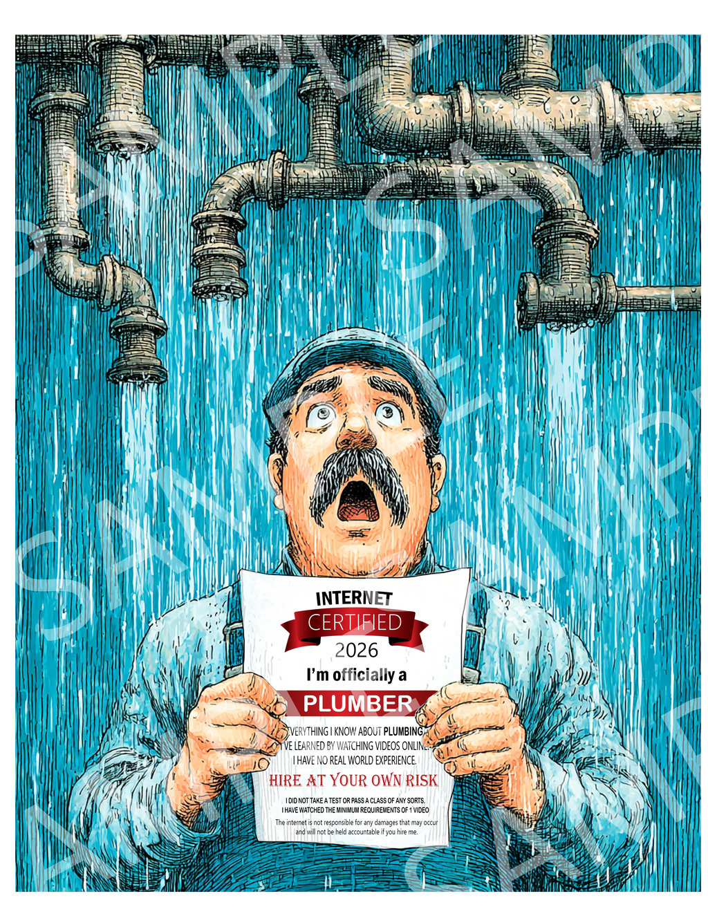 Plumber Certified T-Shirt – Funny ‘I’m Officially a Plumber’ Novelty Tee
