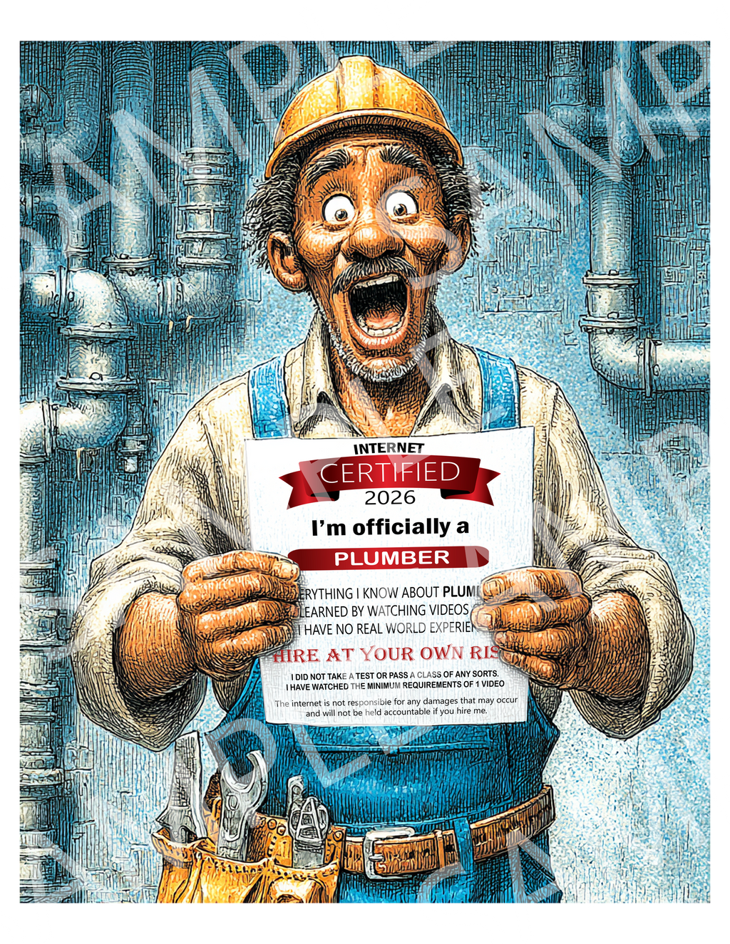 Plumber Certified Tee — "I'm Officially a Plumber" Graphic T-Shirt