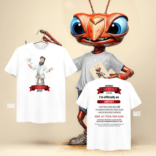 Certified Artist T-Shirt — "I'm Officially An Artist" Graphic Tee