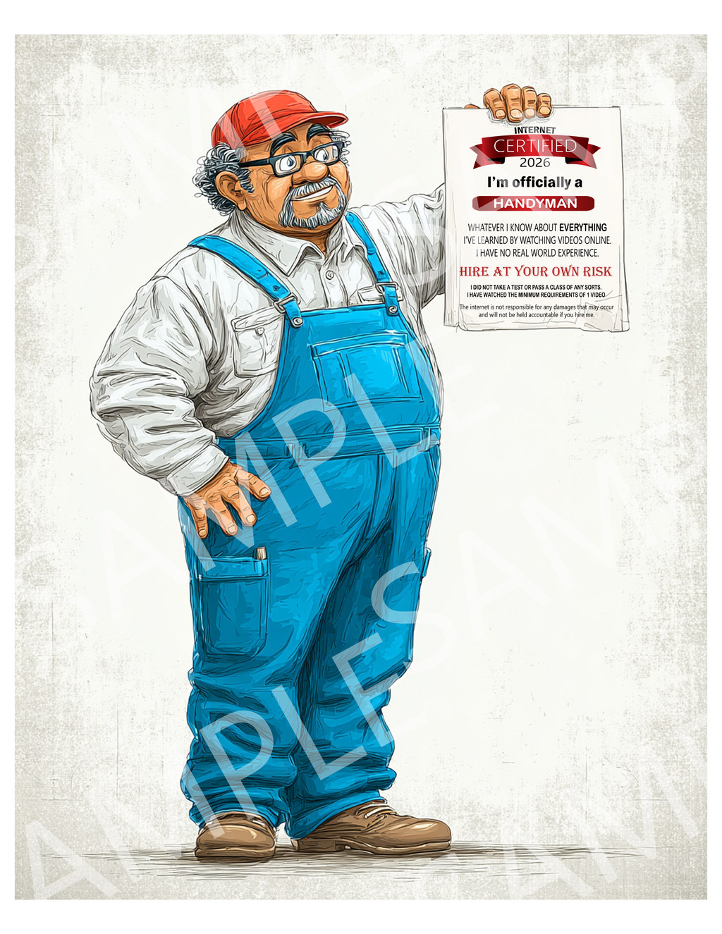 Handyman Certified T-Shirt — "I'm Officially a Handyman" Crew Tee