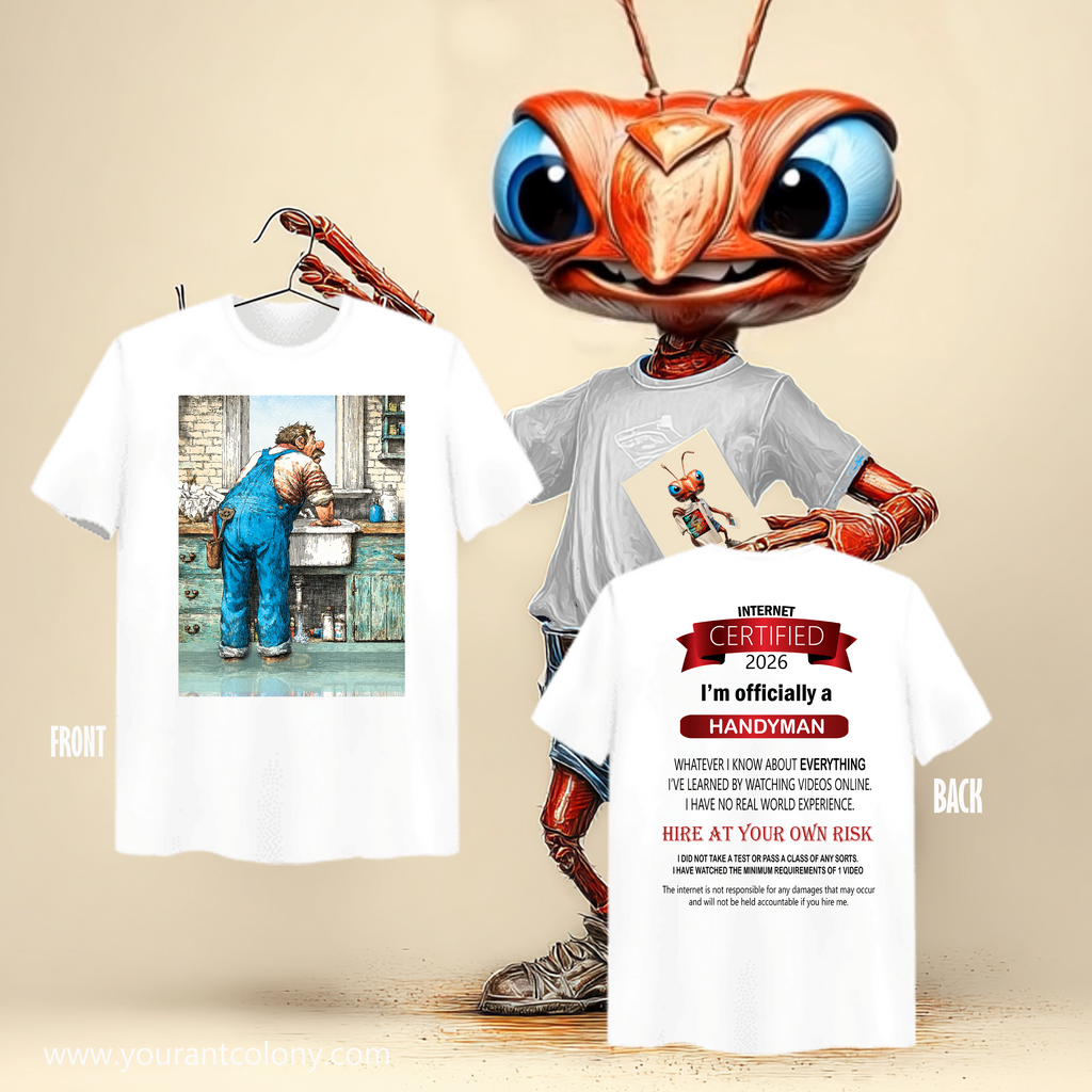 Handyman Certified T‑Shirt — "I'm Officially a Handyman" Workwear Tee