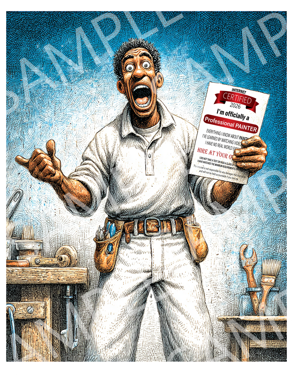 Painter Certified T‑Shirt — “I’m Officially a Professional Painter” Crew Tee