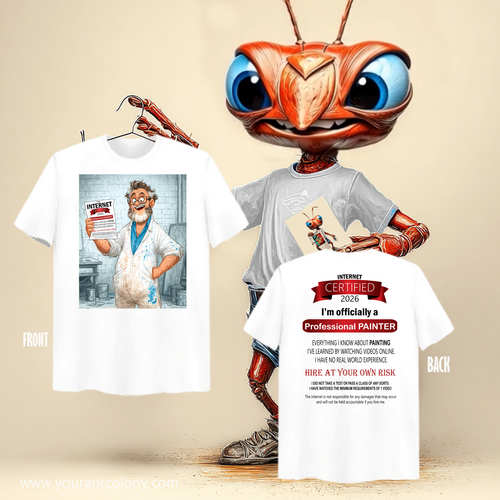 "Internet Certified 2026" Professional Painter Tee