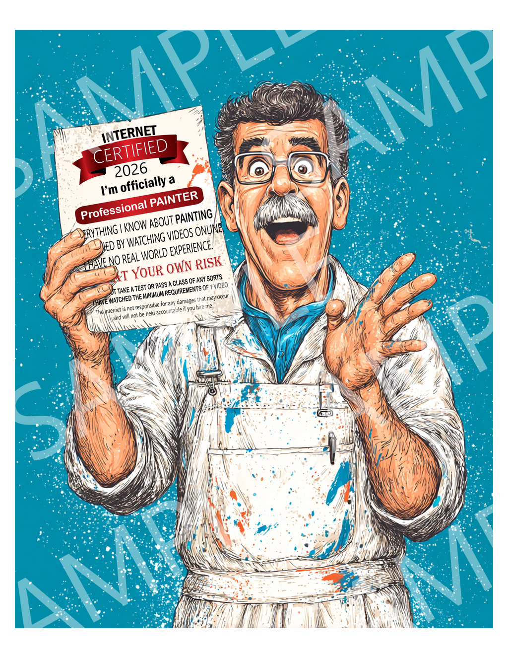 Professional Painter T-Shirt — "Internet Certified 2026" Funny Painter Gift