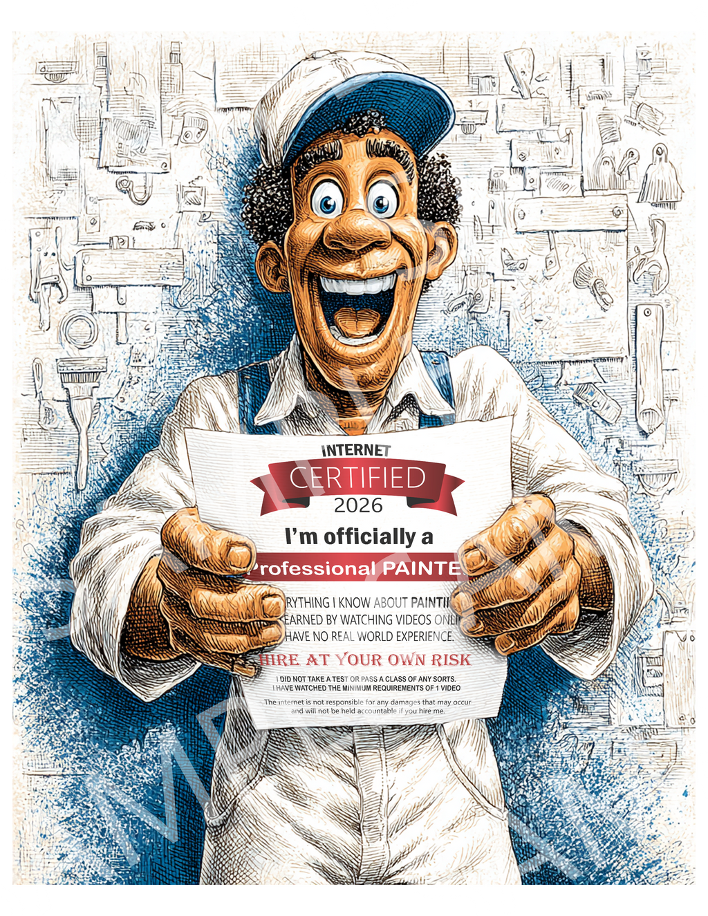 Painter Certification Tee — “Certified Professional Painter” Graphic T‑Shirt