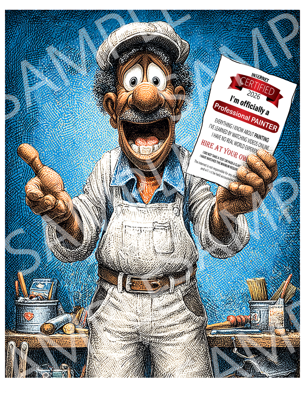Painter T-Shirt — 'Certified Professional Painter' Funny Work Tee