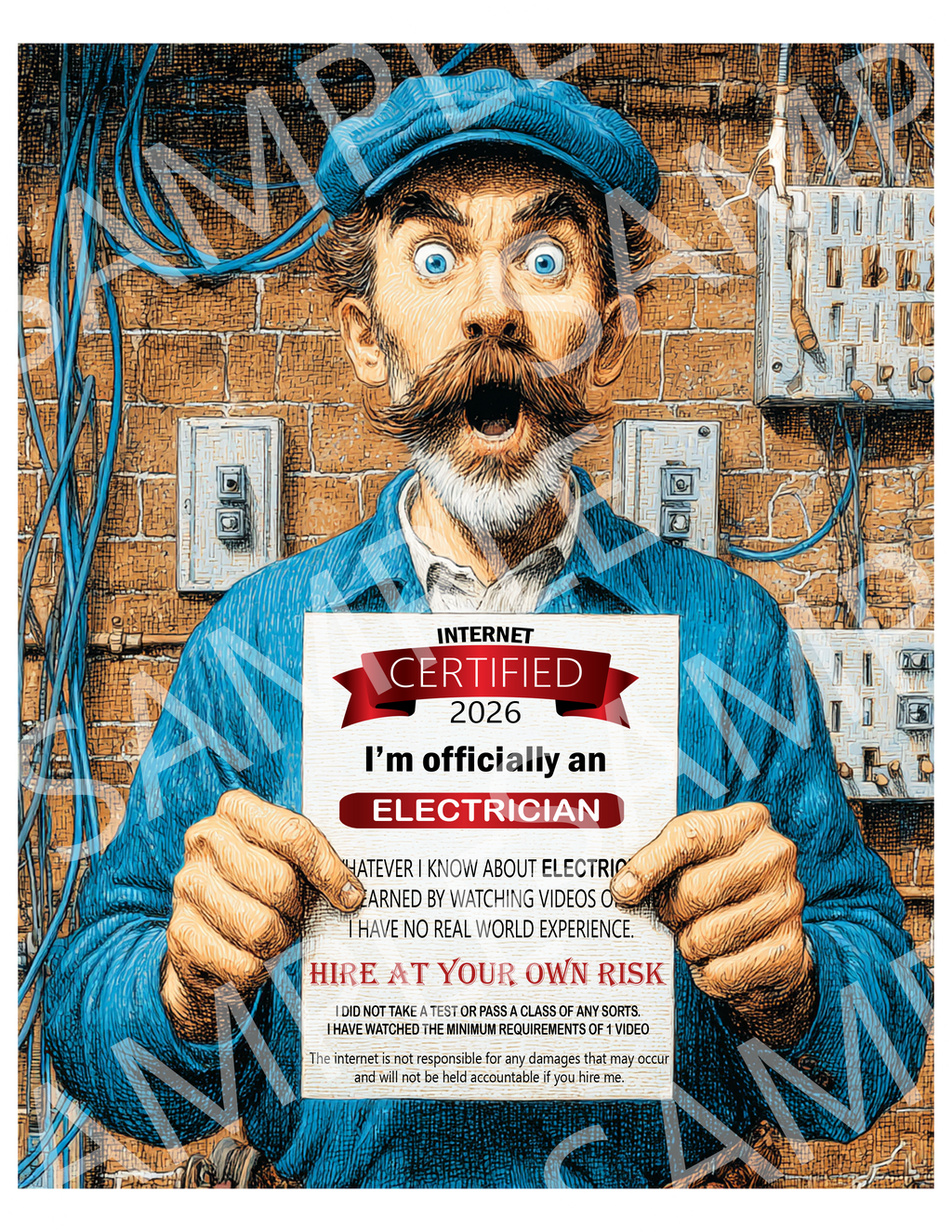 Electrician Certified T‑Shirt — “I’m Officially an Electrician” Humorous Gift Tee