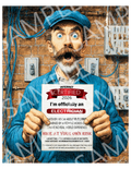 Electrician Certified T‑Shirt — “I’m Officially an Electrician” Humorous Gift Tee
