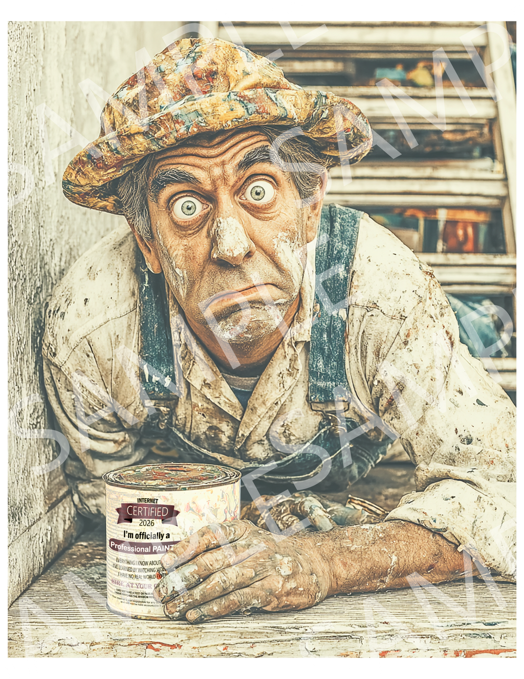 Vintage Painter Graphic Tee — "I'm Officially a Professional Painter" Novelty T-Shirt