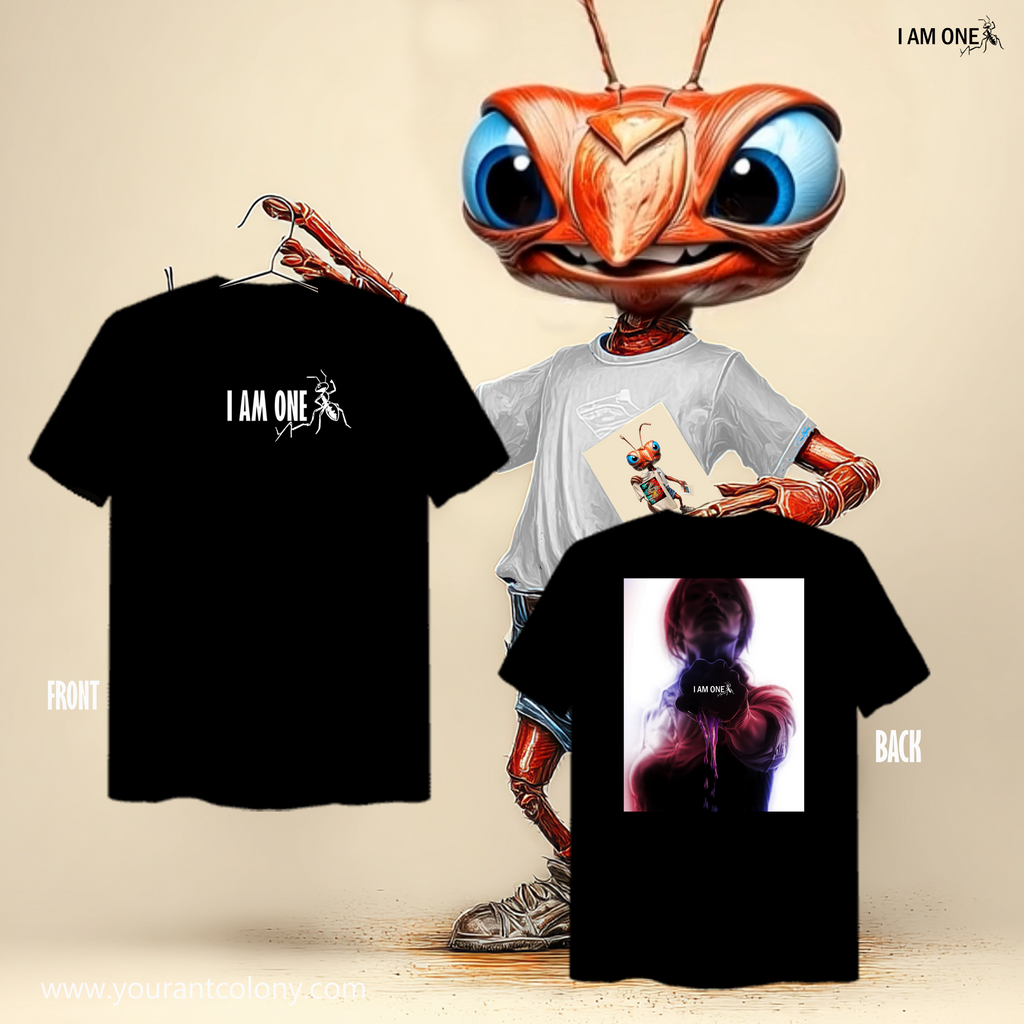 I AM ONE T-Shirt — Abstract Double-Exposure Silhouette Graphic Tee