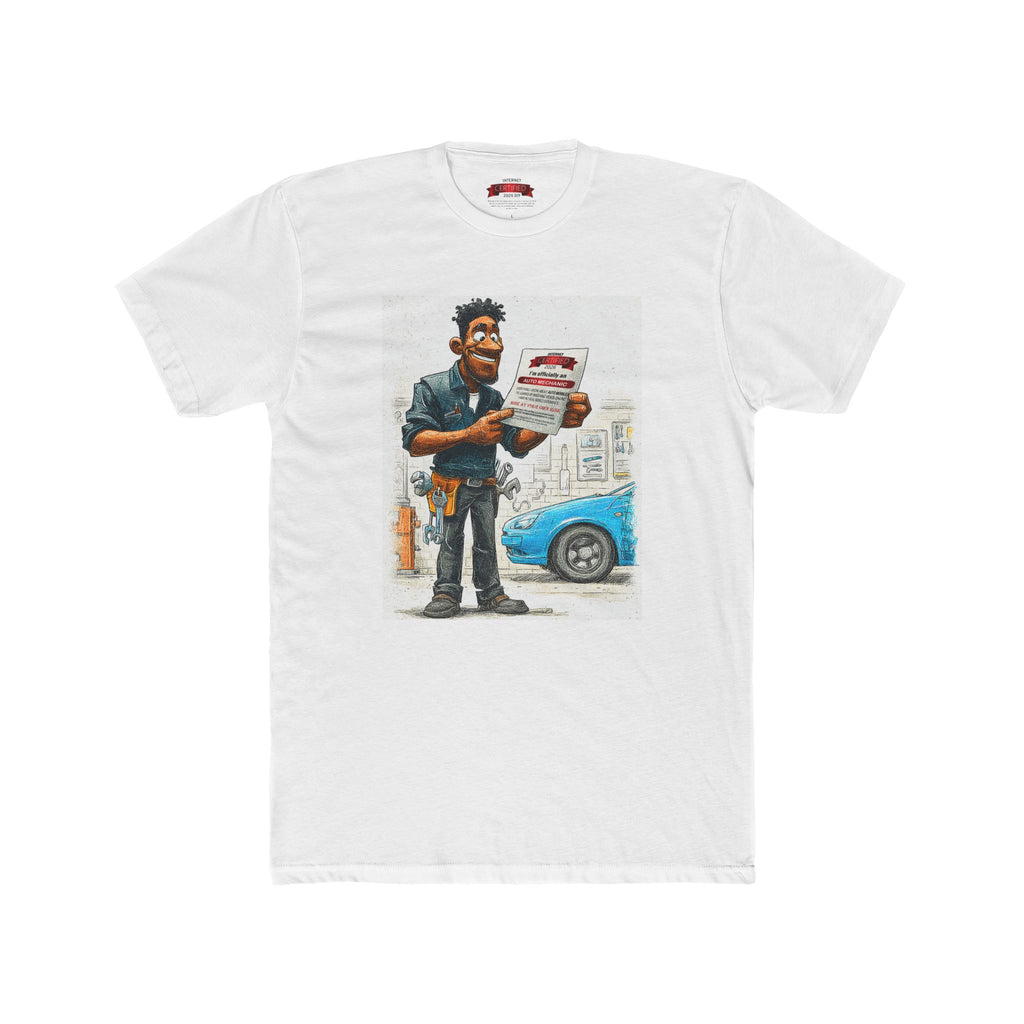 Auto Mechanic T-Shirt — ‘I’m Officially an Auto Mechanic’ Certificate Tee