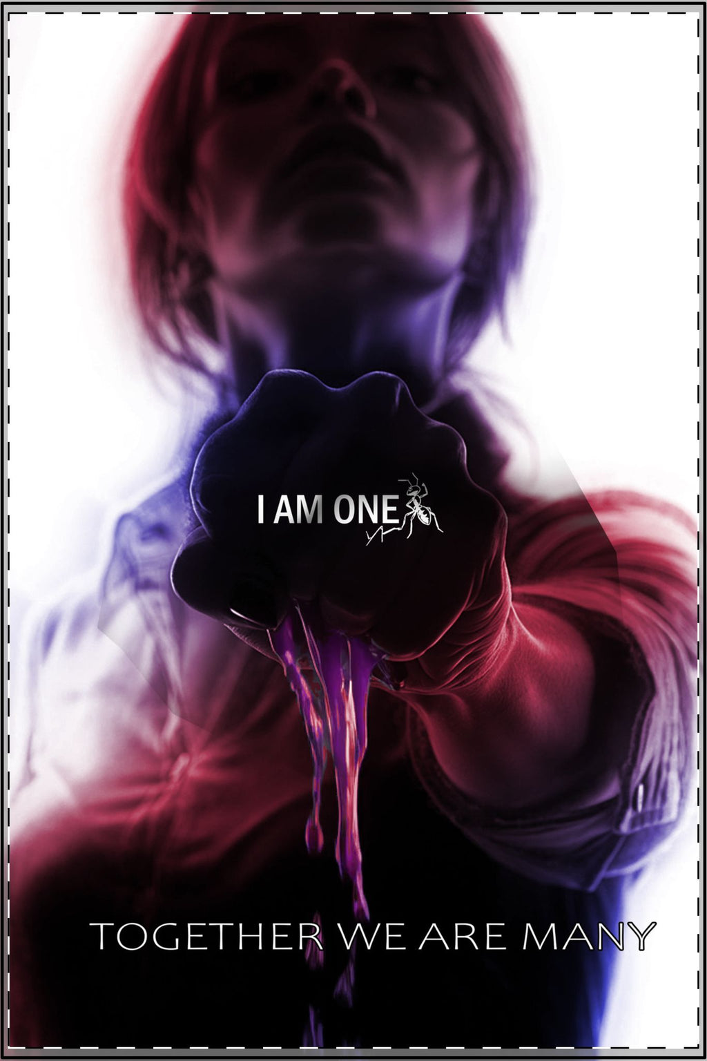 Satin Poster - "I AM ONE" Together We Are Many Motivational Art Print