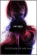 Satin Poster - "I AM ONE" Together We Are Many Motivational Art Print