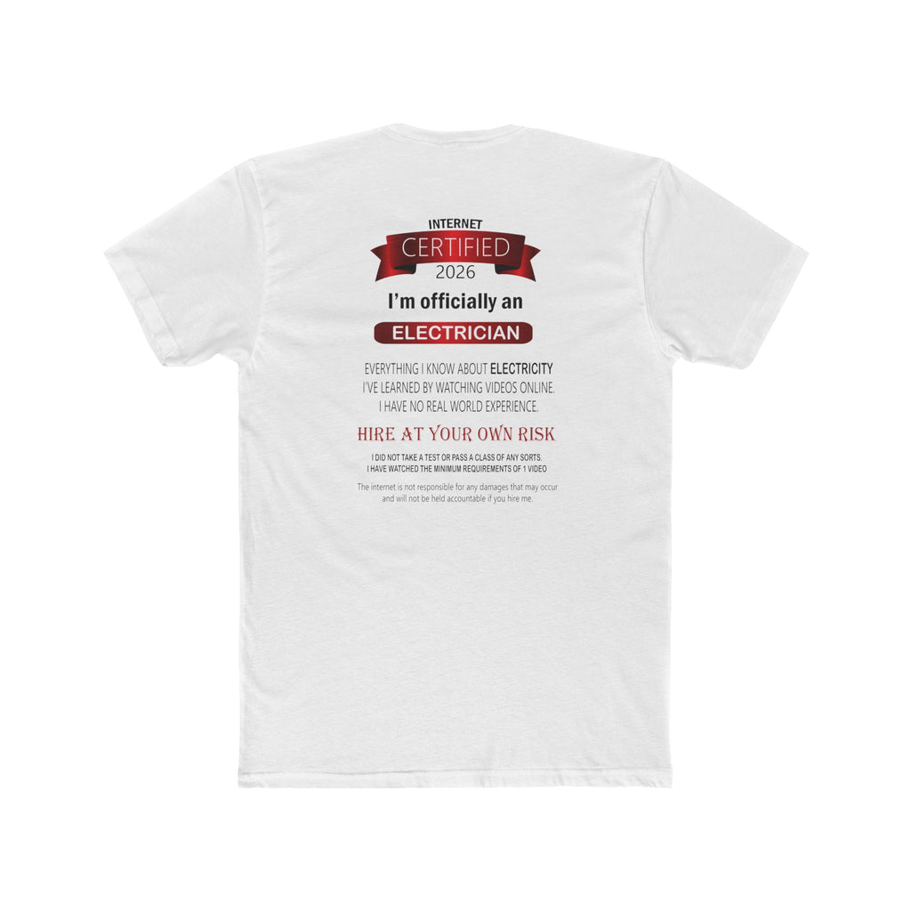 Certified Electrician T-Shirt — "I'm Officially an Electrician" Crew Tee