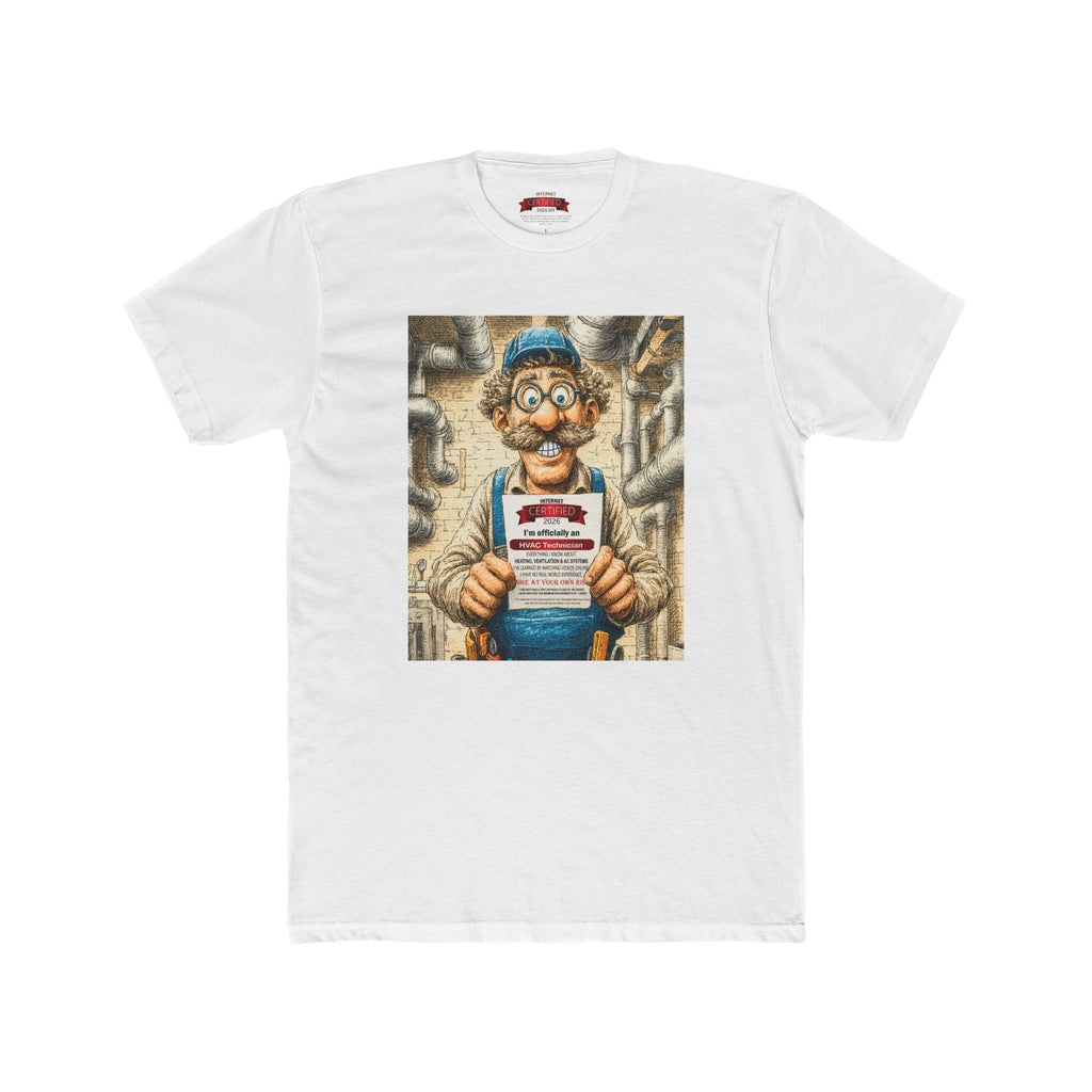 HVAC Technician T-Shirt — 'Certified HVAC Technician' Funny Tradesman Tee