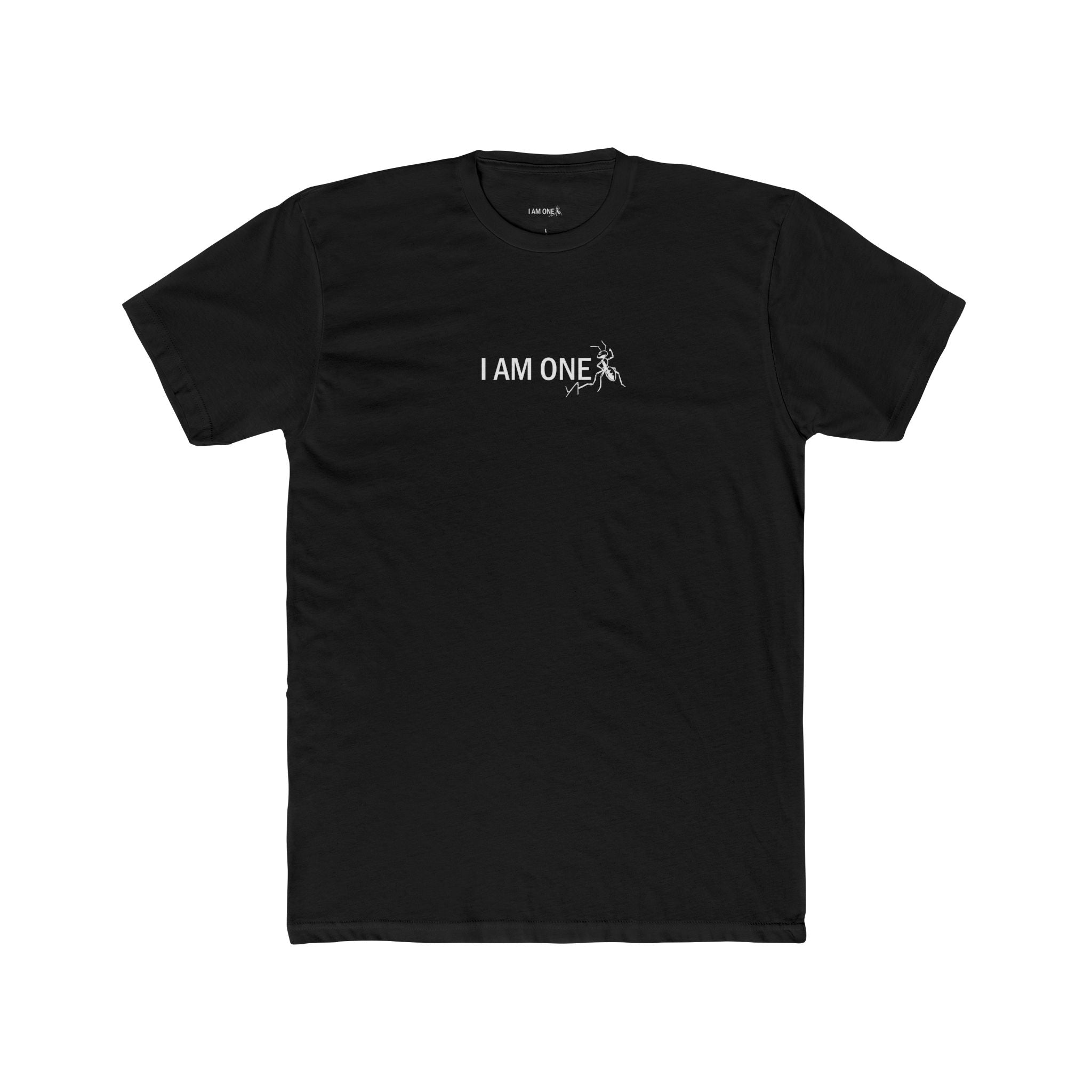 Revolution Graphic Tee — “I AM ONE” Minimal Front, Flag Art Back